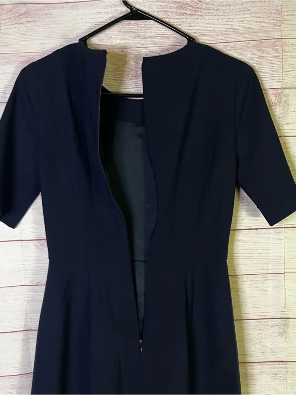 J.Crew‎ Navy Blue Italian Stretch Wool by TOLLEGNO 1900 Dress Size 00